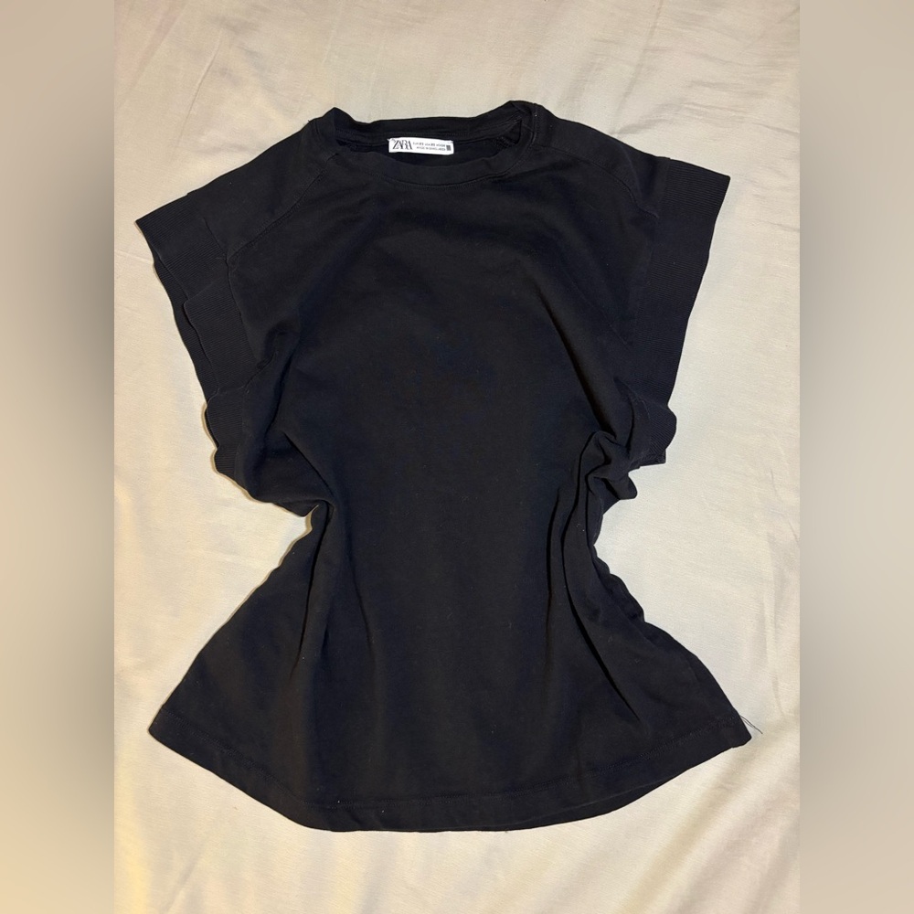 ZARA Black Sleeveless Tee